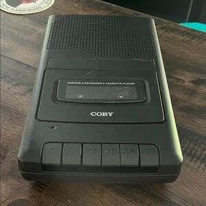 Coby Black Cassette Player with Recorder